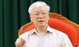 Hình ảnh Tổng Bí thư, Chủ tịch nước họp lãnh đạo chủ chốt