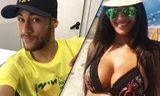 Neymar (trái) và Elisabeth Martinez