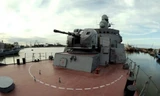 Pháo AK-176 trên tàu hộ vệ Dagestan của Nga. Ảnh: RBTH.