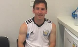 Messi khoe ảnh trong khi chờ kiểm tra doping. 