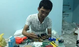 Dương Ngọc Mỹ cho biết mỗi ngày cậu đưa ra thị trường từ 10 - 15 chiếc điều hòa tự chế