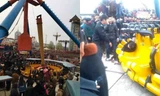 Hãi hùng đu quay văng khỏi trục, 19 người bị thương