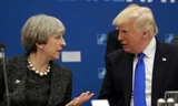 Thủ tướng Anh Theresa May và Tổng thống Mỹ Donald Trump. Ảnh: AP.