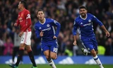 Hazard (giữa) và đồng đội từng thắng Man Utd đến 4-0 mùa này. Ảnh: Reuters
