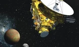 Ảnh nghệ thuật về New Horizons trong bộ ảnh báo chí khi phóng tàu (Ảnh: NASA)