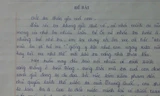 Bài thi Văn của Thùy Trang được chấm điểm 9- cao nhất lớp
