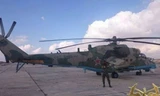 Hình ảnh trực thăng tấn công Mi-35M của Nga tại Syria.