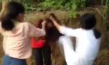 Hình ảnh trong clip nữ sinh đánh bạn đang được dư luận quan tâm