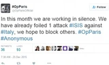 Anonymous khẳng định đã giúp Italy tránh khỏi khủng bố.
