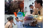 Thiếu úy Trần Anh Tiệp và Thượng sĩ Trương Hoàng Long bị thương tích, phải cầu viện tới bác sĩ sau khi vất vả khống chế đối tượng Nguyễn Văn Hiếu. 