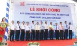Lãnh đạo 2 tỉnh An Giang và Đồng Tháp cùng lãnh đạo Tập đoàn Sao Mai tại Lễ khởi công xây dựng Nhà máy chế biến thức ăn thủy sản 360.000 tấn/năm