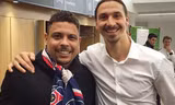 Ibrahimovic hội ngộ cùng Ronaldo vào tháng 11/2014 khi còn chơi cho PSG. Ảnh: Facebook/Ibrahimovic.