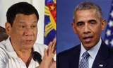 Tổng thống Philippines Rodrigo Duterte và người đồng cấp Mỹ Barack Obama. Ảnh: ABS-CBN