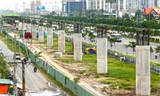 Một đoạn đi trên cao của tuyến Metro Bến Thành - Suối Tiên Ảnh: Hữu Công