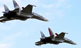 2 chiến đấu cơ Su-27/Su-30 của Nga (Ảnh: AP)