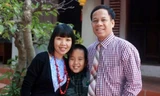 Đỗ Nhật Nam cùng bố mẹ. 