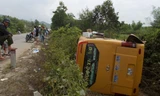 Hiện trường vụ tai nạn. Ảnh:Nguyễn Trang