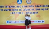 Hoàng Hồng Hạnh và Trần Thùy Trang, sinh viên của trường đại học Bà Rịa- Vũng Tàu đã xuất sắc giành giải Nhì Hội thi