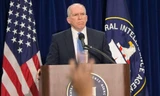 Giám đốc Cơ quan Tình báo Trung ương Mỹ (CIA) John Brennan trong buổi họp báo ngày hôm qua. Ảnh: AP