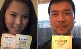 Cô Tracy Lê và anh Lê Quang Đức là hai trong số những người Việt thử vận may với xổ số Powerball. Ảnh: NVCC