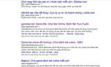 Gõ từ khóa là có ngay nhiều trang web đánh bài online