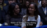 Con gái Obama khóc trong bài diễn văn của cha