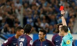 Neymar phải nghỉ trận gặp Nice vì tấm thẻ đỏ mới nhận. Ảnh: DS.