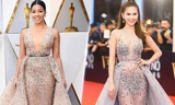 Bất ngờ sao Hollywood diện váy giống Ngọc Trinh trên thảm đỏ Oscar