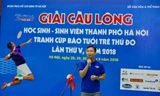 Khai mạc giải Cầu lông HS,SV Hà Nội tranh cúp Báo Tuổi trẻ thủ đô