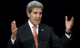 Ngoại trưởng Mỹ John Kerry trong một sự kiện hôm 18/11. Ảnh: Reuters