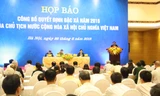 Họp báo công bố quyết định đặc xá năm 2015. Ảnh: DN