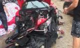 Hình ảnh được cho là xe ô tô của Tuấn Hưng gặp tai nạn kinh hoàng ở Phú Thọ, đầu xe nát bươm.