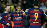 Nyemar (giữa) muốn tiếp tục gặt hái danh hiệu cùng Barca. Ảnh: Reuters.