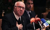 Carlo Tavecchio trong một buổi họp của FIGC. Ảnh: Getty Images.