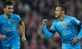 El Haddadi và Neymar đưa Barca vượt khó. Ảnh: Reuters