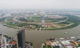 Toàn cảnh bán đảo Thủ Thiêm. Ảnh: Lê Quân.