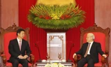 Tổng Bí thư Nguyễn Phú Trọng tiếp đồng chí Tống Đào, Đặc phái viên của Tổng Bí thư Đảng Cộng sản Trung Quốc Tập Cận Bình. Ảnh: TTXVN