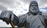 Tượng Thành Cát Tư Hãn ở Ulan Bator, thủ đô Mông Cổ. Ảnh: EPA.