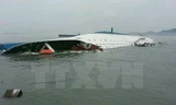 Phà Sewol bị chìm. Ảnh: AFP.
