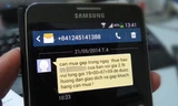 Tin nhắn dụ gọi đến tổng đài 19006759 được gửi đến điện thoại của anh Hoàng. Ảnh: Nguyên Đức