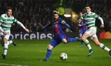 Messi đang dẫn đầu cuộc đua Vua phá lưới Champions League mùa này với chín bàn. Ảnh: Reuters
