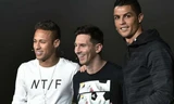 Neymar, Messi và Ronaldo tham dự lễ trao giải Quả bóng vàng hồi đầu năm. Ảnh: Reuters