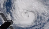 Bão Harvey nhìn từ Trạm Vũ trụ Quốc tế. (Ảnh: NASA).