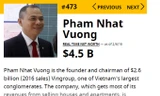 'Cơn địa chấn' khiến tỷ phú Phạm Nhật Vượng mất 1,1 tỷ USD