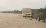 Ngập lụt một số nơi trên địa bàn tỉnh Thanh Hóa. Ảnh: Hoàng Lam