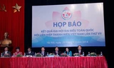 Họp báo sau khi kết thúc Đại hội Hội LHTN Việt Nam lần thứ 7. Ảnh: Lê Quân.