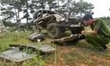 Chiếc xe U-oát gặp nạn. Ảnh: Kim Anh.