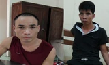 Nghi phạm Vũ Xuân Nhật (trái) và Đào Mạnh Hùng. Ảnh CA cung cấp.