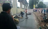 Hiện trường vụ tai nạn tại công trường xây dựng ga Thanh Xuân 3.