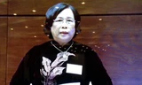 Bộ trưởng Phạm Thị Hải Chuyền đăng đàn trả lời chất vấn.